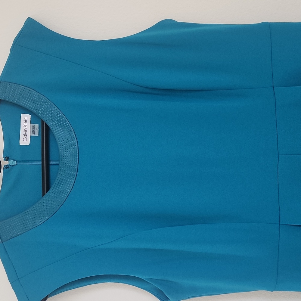 Calvin Klein Sleeveless Teal Jumpsuit - Picture 3 of 8